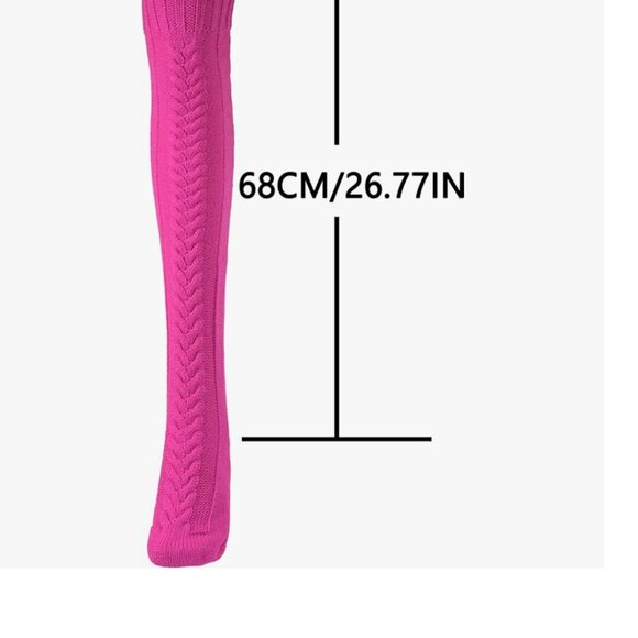 Knee High Pink Socks  Sz 5-10 - Picture 2 of 5